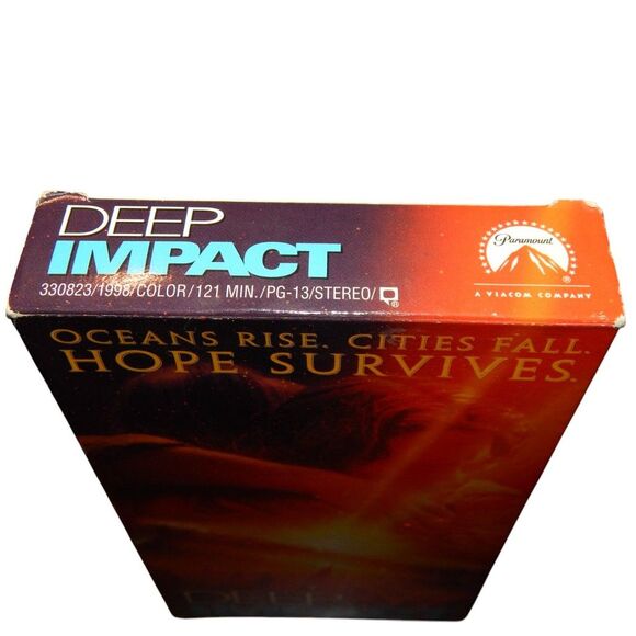 DEEP IMPACT vintage VHS Morgan Freeman Tea Leoni Elijah Wood Robert Duvall - Picture 6 of 7